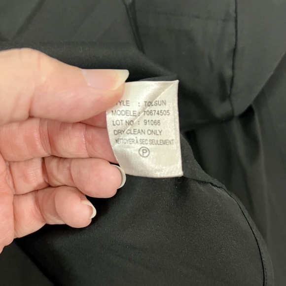 Theory Women's Small Fitted Black Blouse French Cuff Long Sleeve Cotton Blend - Picture 7 of 9